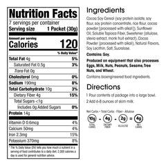 WonderSlim Protein Cereal Cocoa serving bowl showing 16g protein per serving.