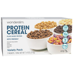 WonderSlim Protein Cereal Variety Pack bowl ready for a high-protein breakfast.