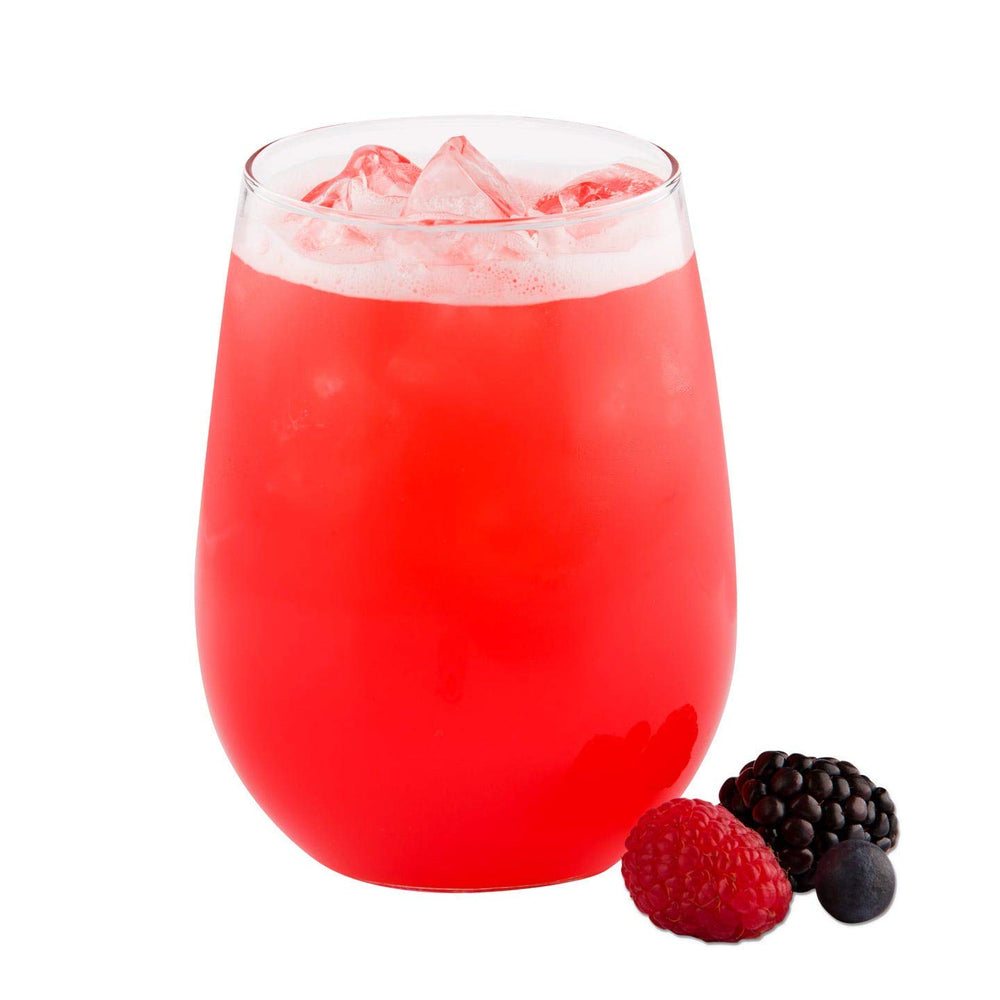WonderSlim Protein Fruit Drink Berry Blend back label with nutrition details for informed choices.