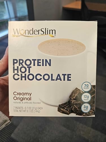 WonderSlim protein hot chocolate served as a low-sugar, keto-friendly beverage
