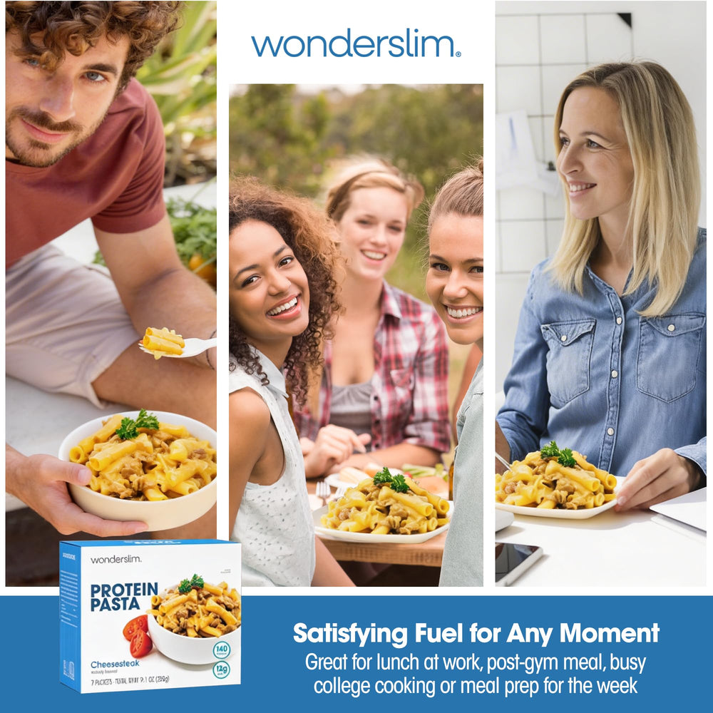 WonderSlim Protein Pasta with romano cheddar parmesan, savory aroma
