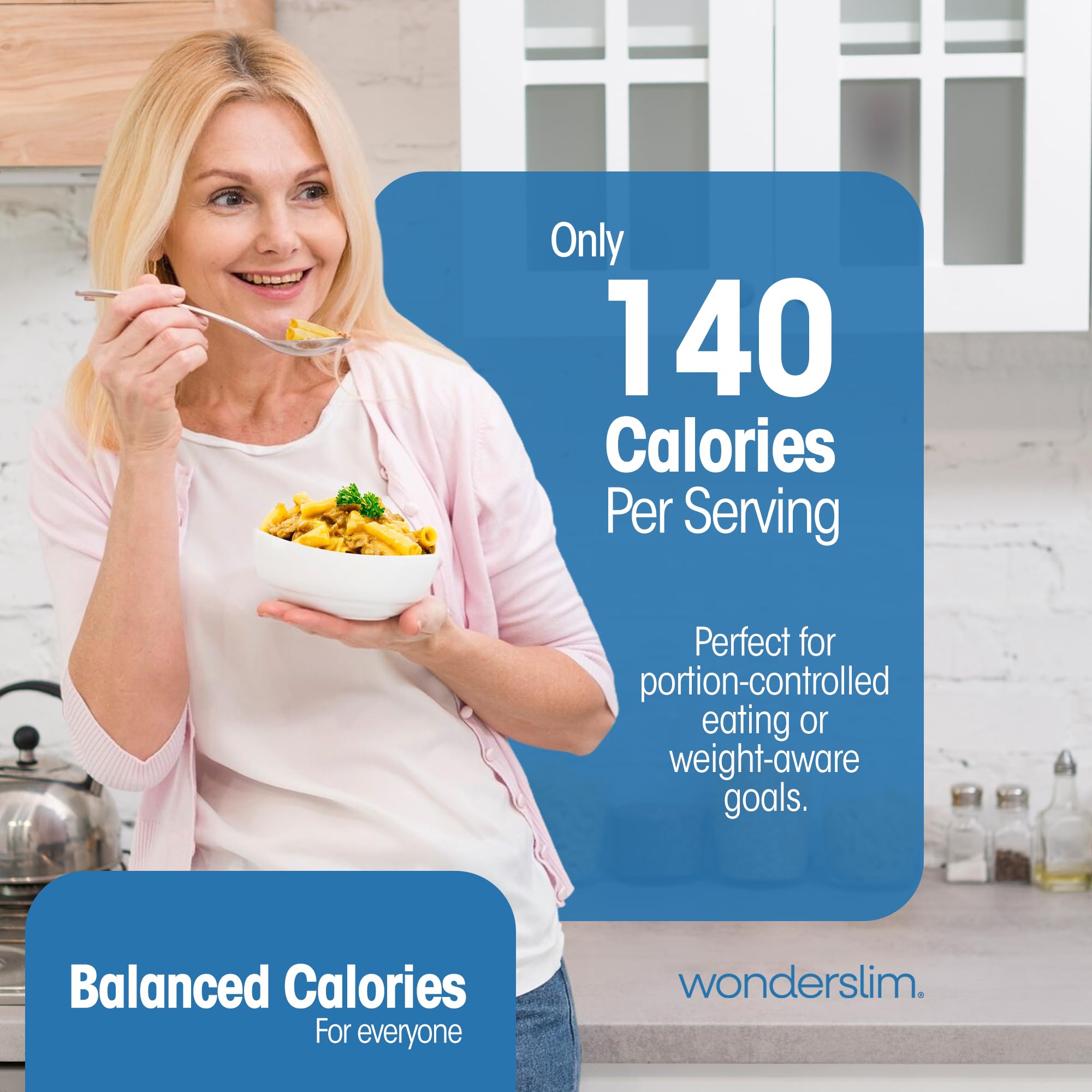 WonderSlim Protein Pasta ready-to-heat in minutes for a quick meal