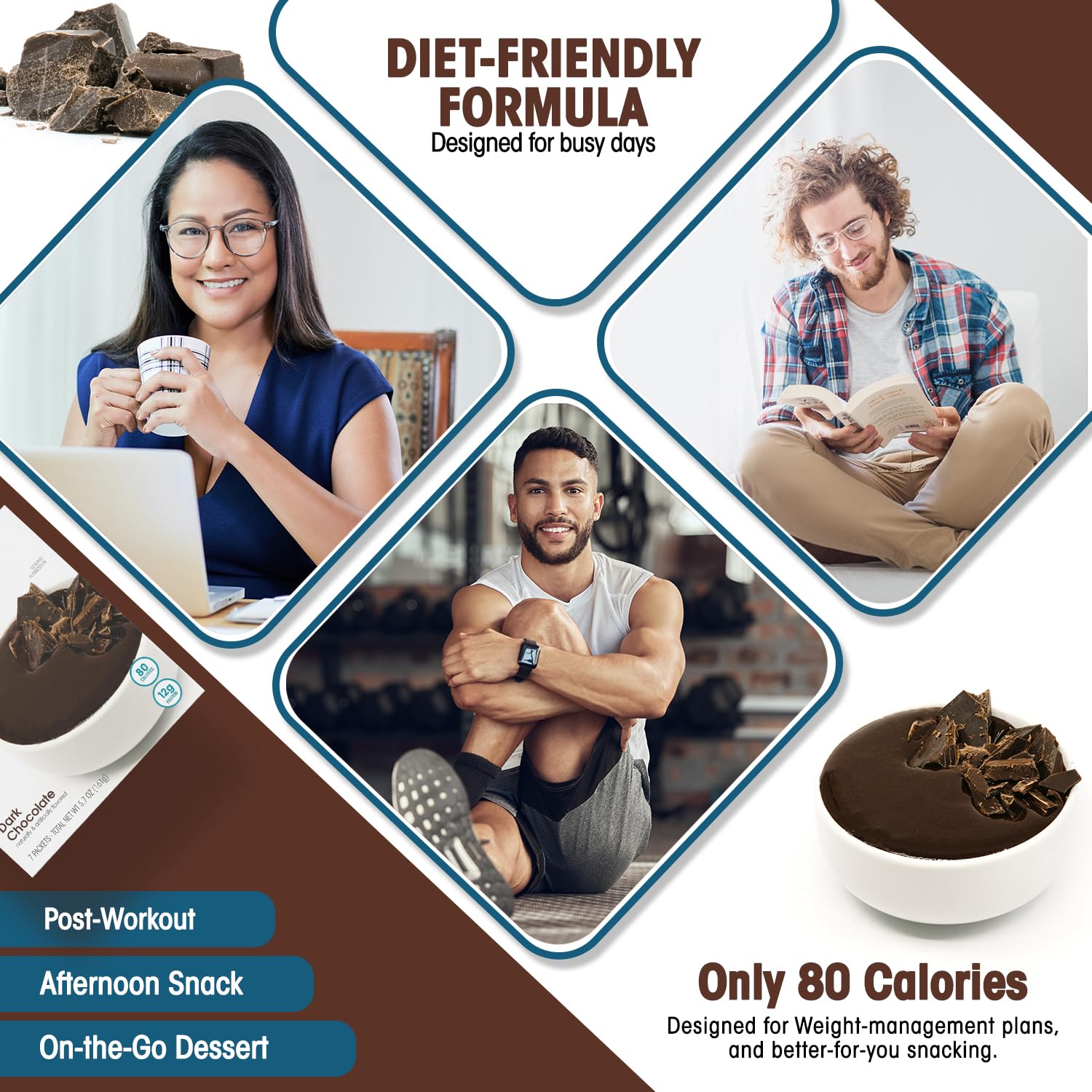 WonderSlim protein pudding dark chocolate ingredient list hints premium ingredients