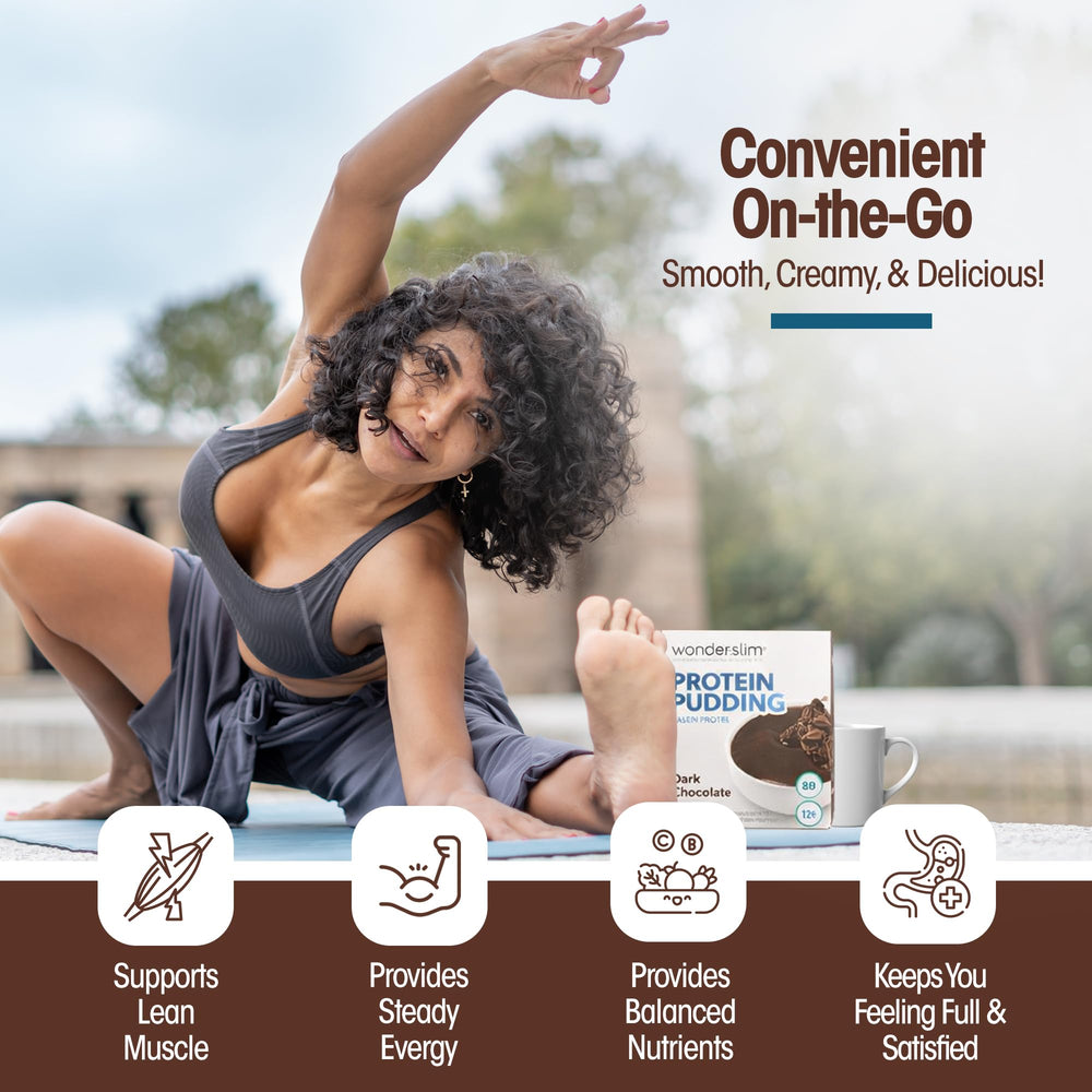 WonderSlim protein pudding dark chocolate keto friendly option for low carb days