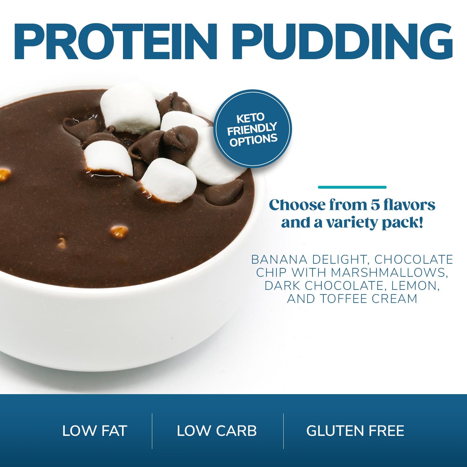 Prepared WonderSlim Protein Pudding Mix cup illustrating quick protein-rich snack.
