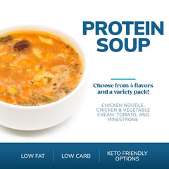 WonderSlim Protein Soup bowl image evokes comforting aroma and creamy texture.