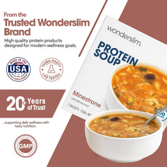 WonderSlim Minestrone nutrition facts label to help informed snacking.