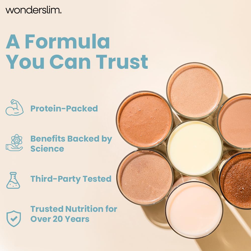 WonderSlim Vanilla Cream gluten-free badge signals suitable for gluten-free diets.
