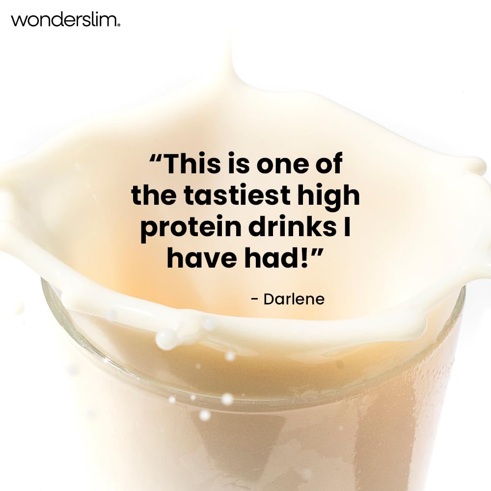 WonderSlim Vanilla Cream on-the-go routine suggests quick, balanced breakfast or snack.