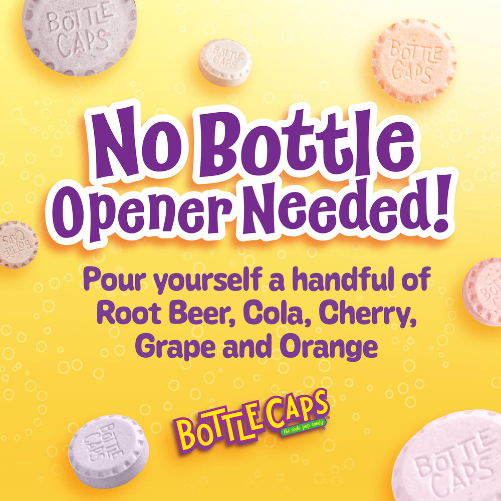 Wonka Bottle Caps grape flavor delivers bold, candy sweetness