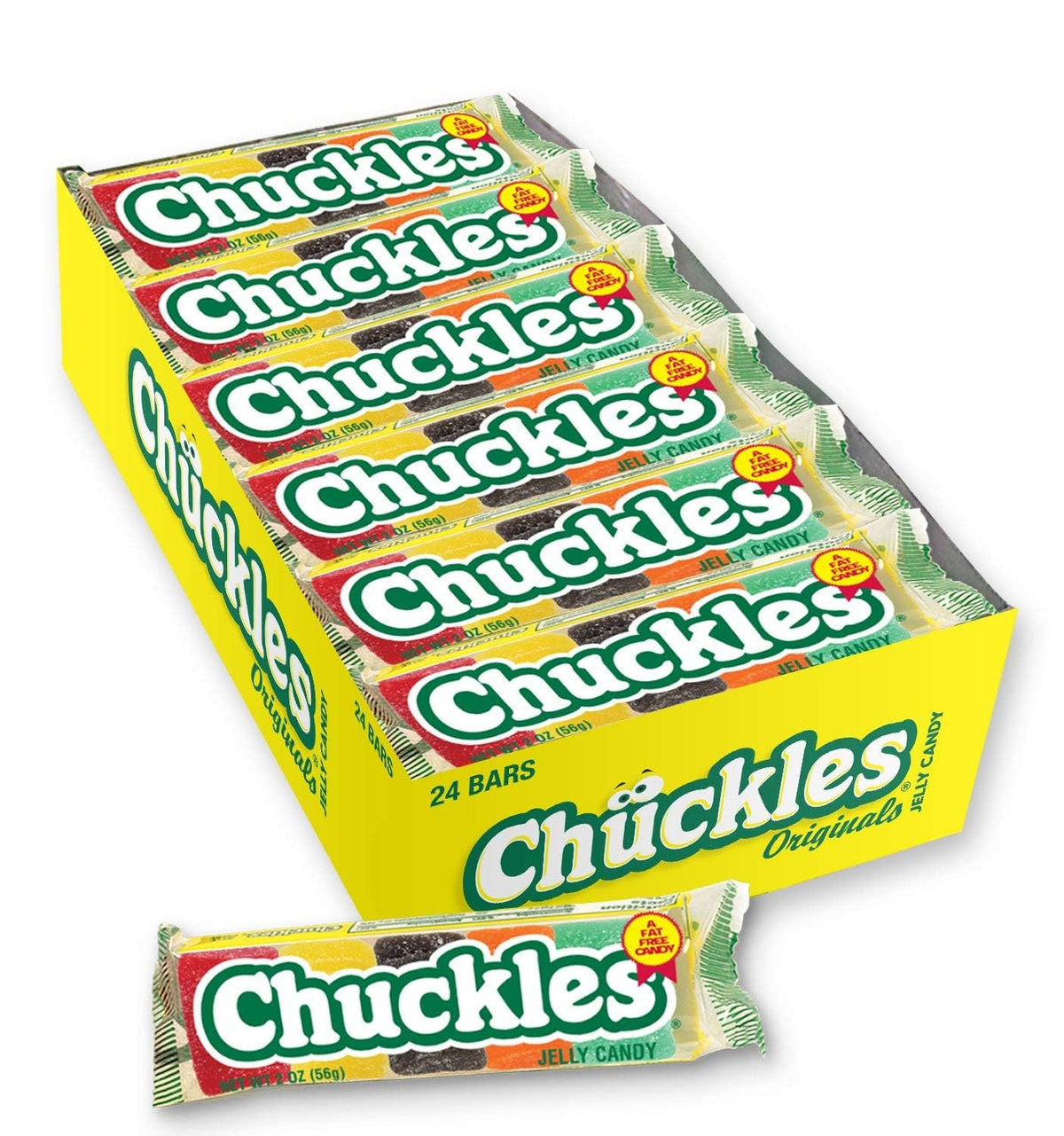 Wonka Chuckles Original jellies close-up with colorful sugar coating for a playful, shareable snack.