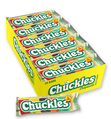Wonka Chuckles Original jellies close-up with colorful sugar coating for a playful, shareable snack.