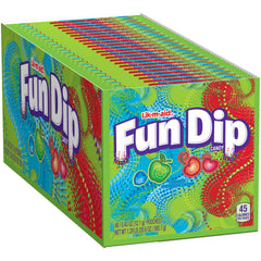 Wonka Fun Dip 48-pouch collection emphasizes sharing with friends.