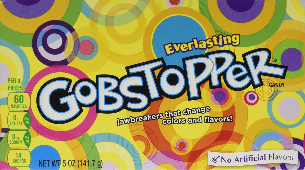 Wonka Gobstopper Theatre Box 2-pack packaging close-up showing cinematic presentation for gift or party