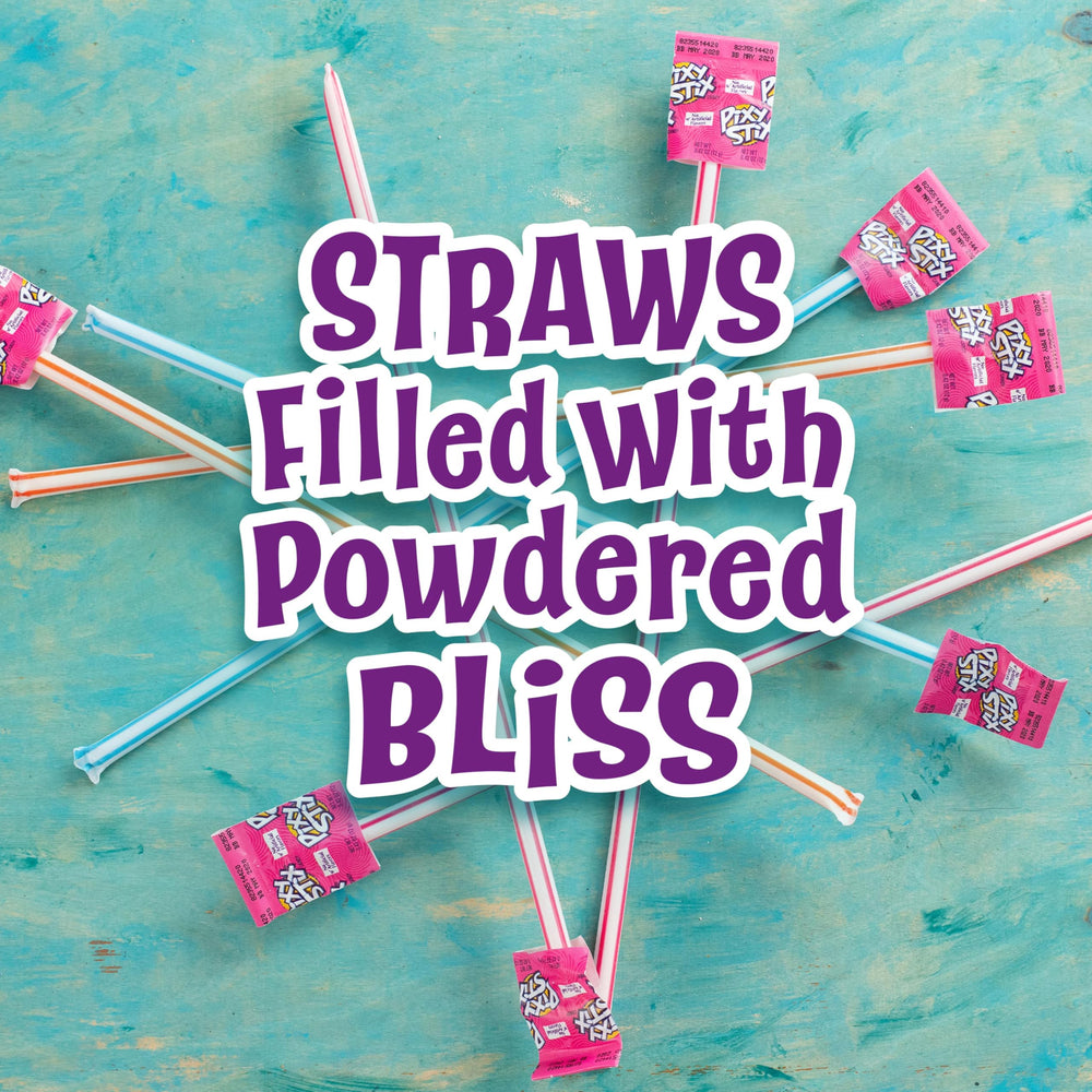 Wonka Pixy Stix grape flavor straw ideal for party bags and kids.