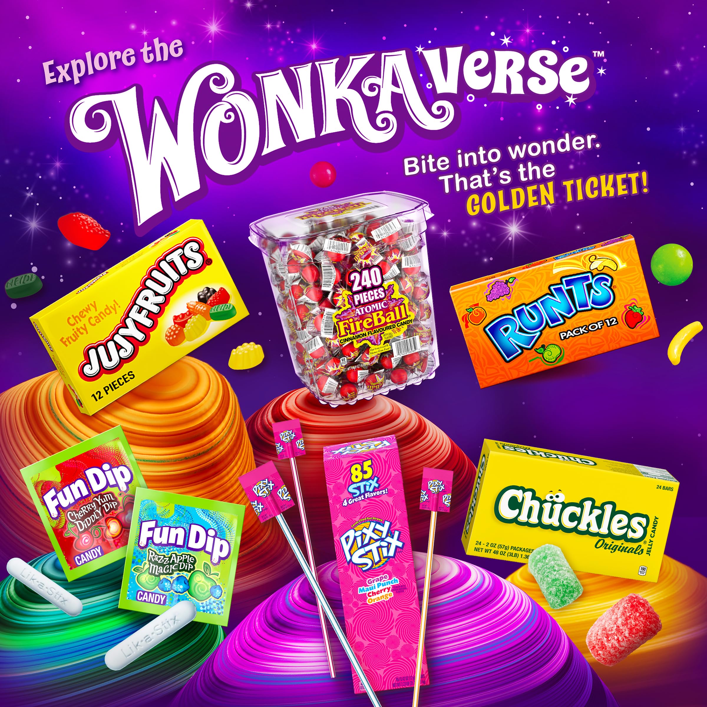 Kids sharing Wonka Spree, a kid-friendly treat during playtime