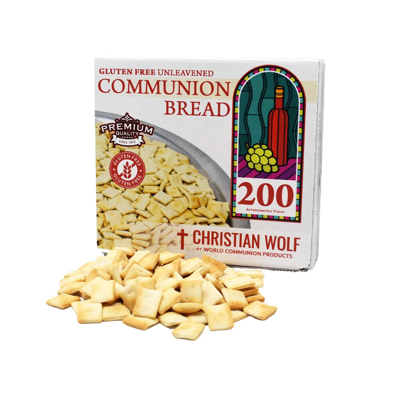 World Communion Cups unleavened bread square, golden crust, soft interior, ideal for worship services