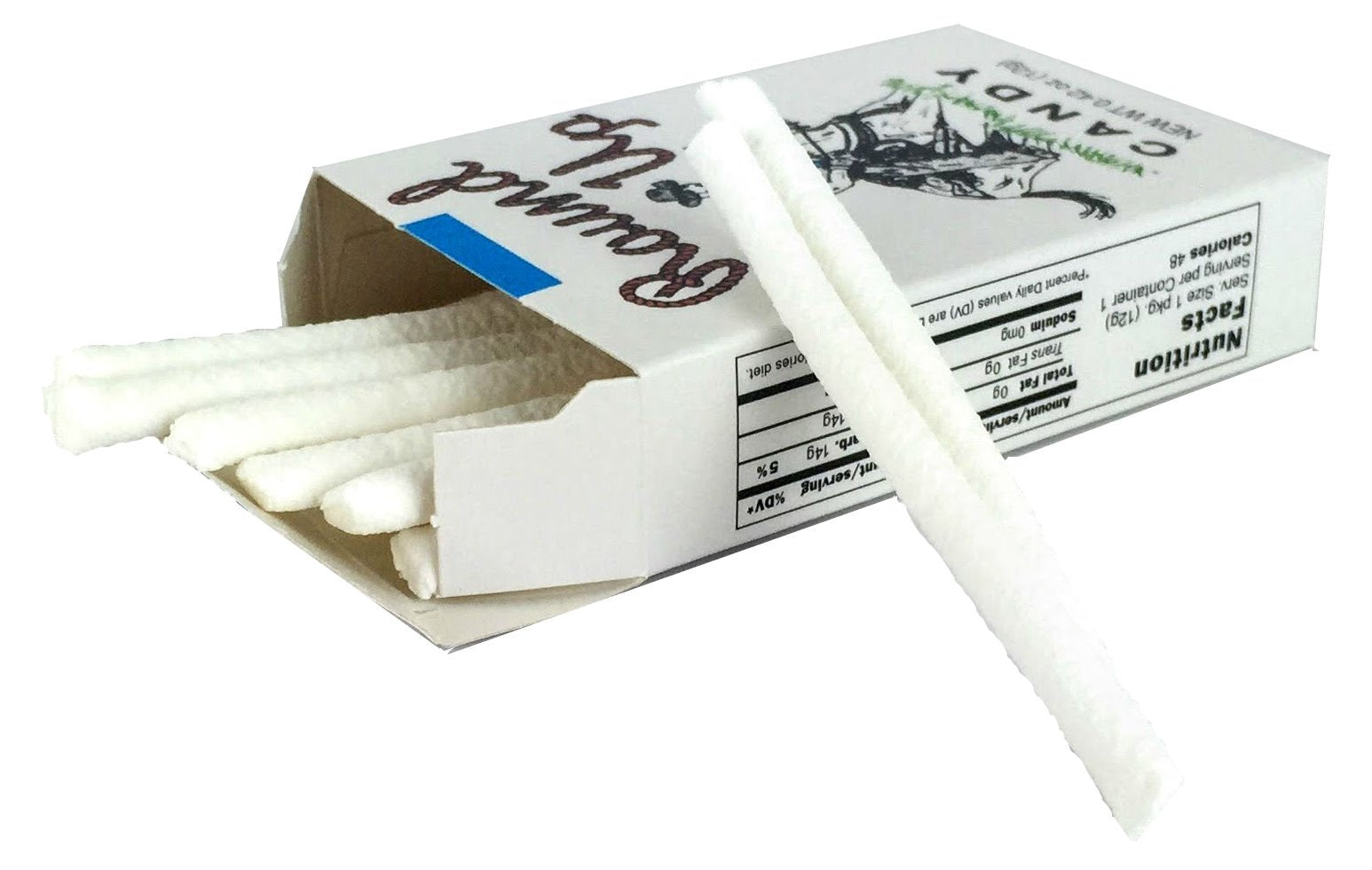 World Confections Candy Cigarettes individual candy pieces close-up