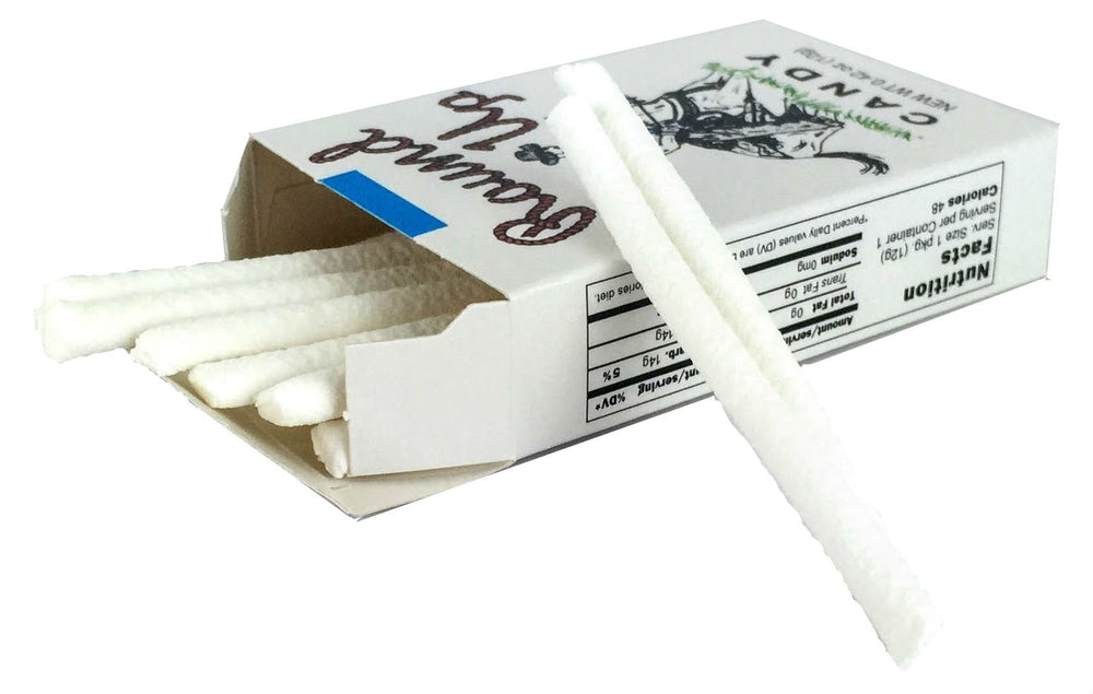 World Confections Candy Cigarettes individual candy pieces close-up
