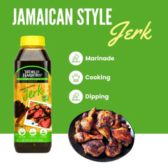 World Harbors jerk sauce glaze on sirloin reveals savory island spices.
