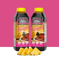 Two World Harbors Maui Mountain Teriyaki Sauce bottles in pack for kitchen use