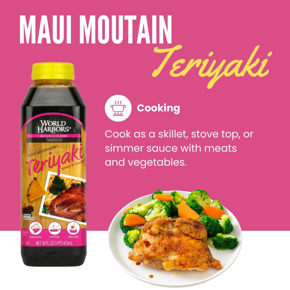 A sizzling stir-fry finished with Maui Mountain Teriyaki Sauce
