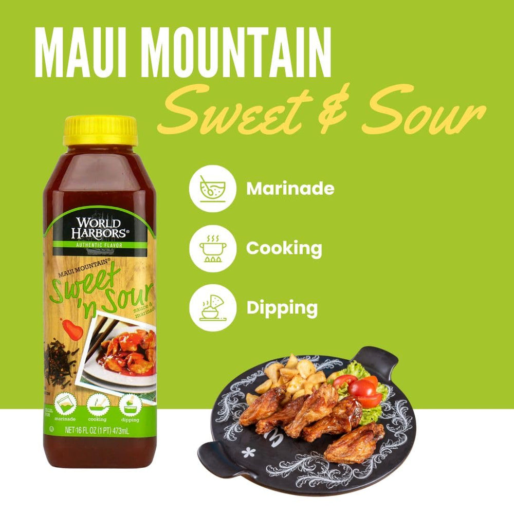 World Harbors Maui Sweet and Sour sauce ready for dipping nuggets and dumplings
