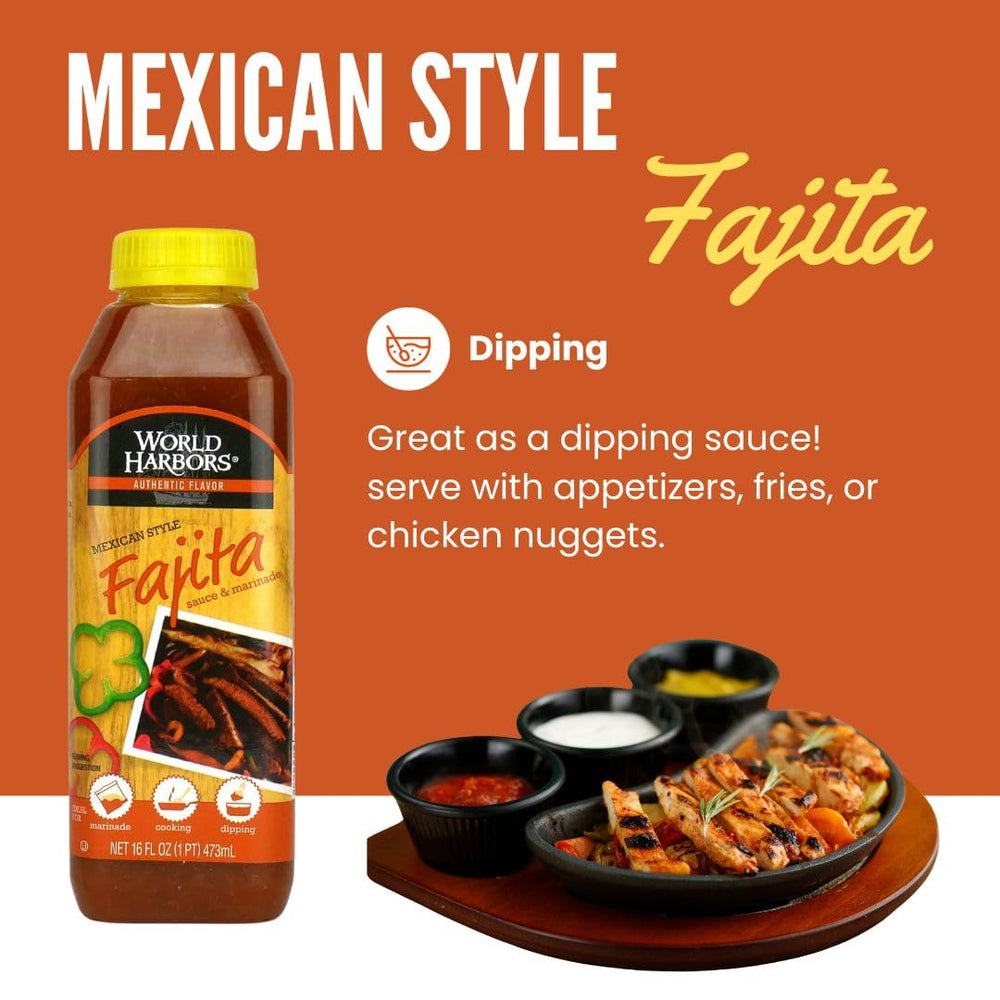 World Harbors Mexican Style Fajita Marinade two-pack ready for weeknight cooks.
