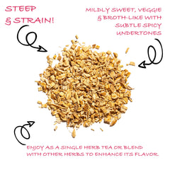 Worldwide Botanicals astragalus root tea infusion ready to brew for a daily, nourishing cup.
