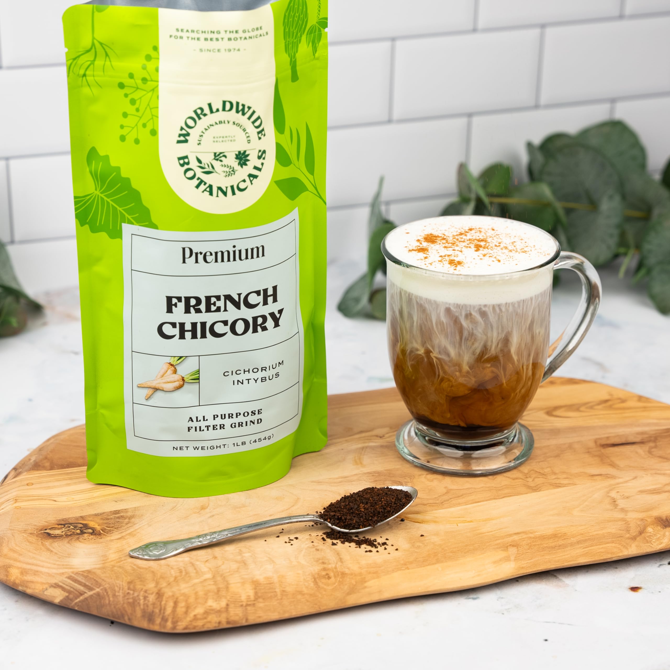 Worldwide Botanicals chicory inulin prebiotic fiber supports gut health.