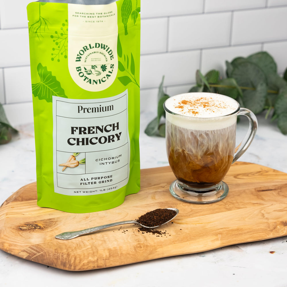 Worldwide Botanicals chicory inulin prebiotic fiber supports gut health.