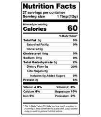 Worldwide Botanicals chia seeds highlight omega-3 content for daily meals.