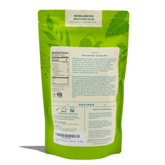 Worldwide Botanicals Organic Barley ground for versatile brewing.