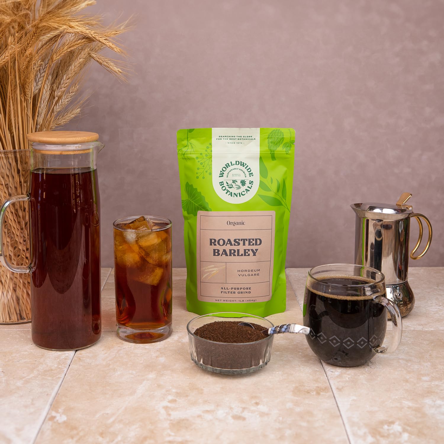 Worldwide Botanicals Organic Barley rich in vitamins and minerals.