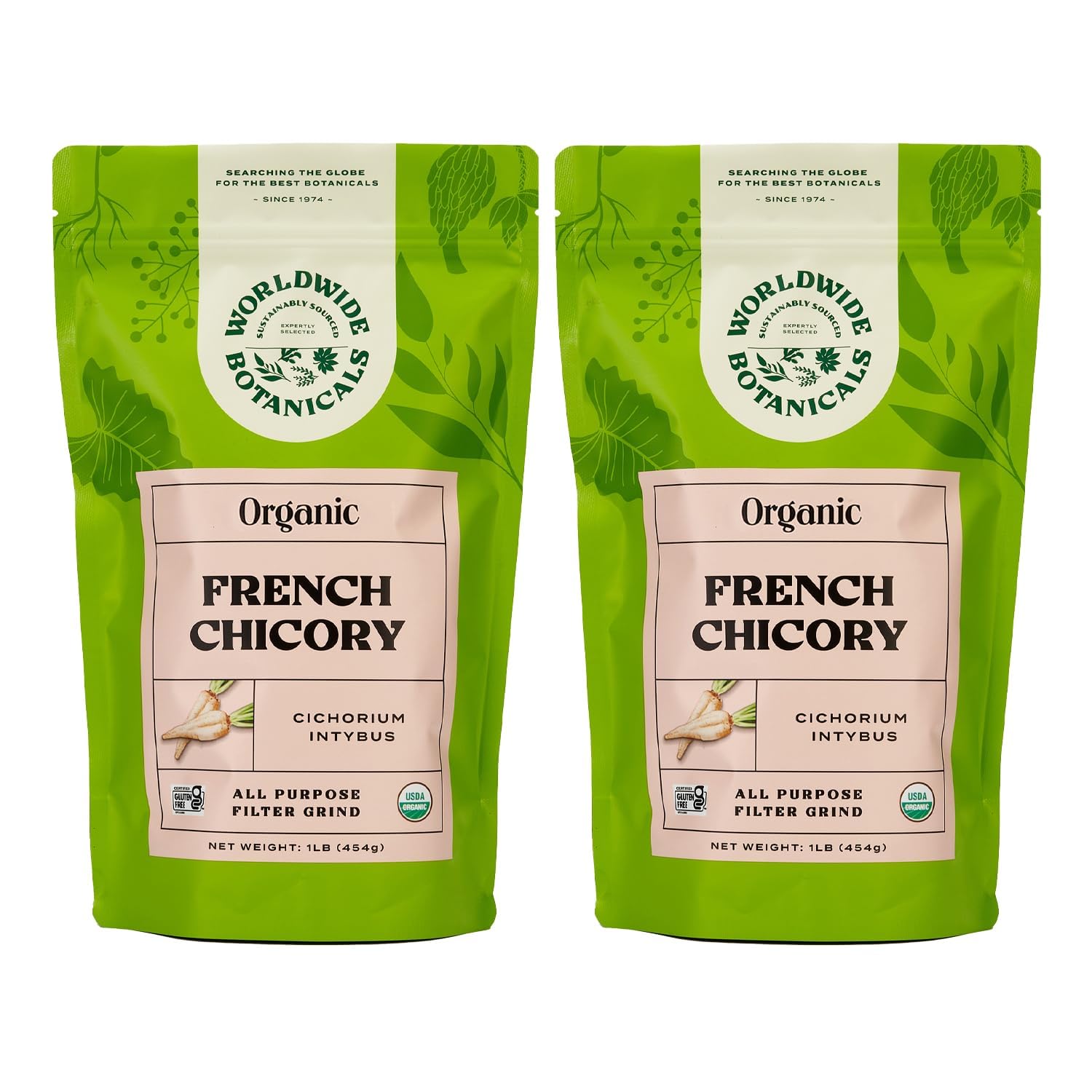 Worldwide Botanicals chicory root ground for coffee-like brew aroma