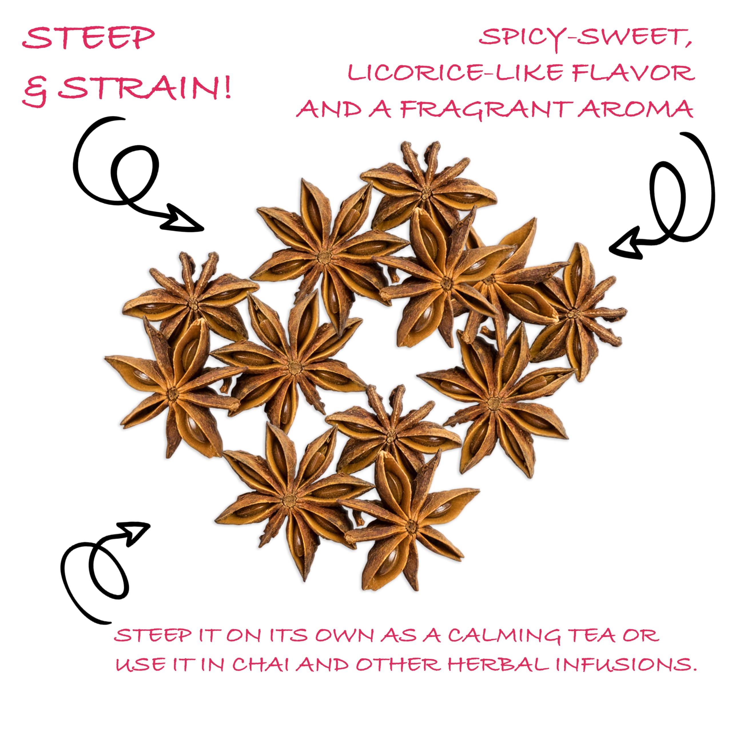 Worldwide Botanicals organic star anise bunch ready for bouquet garni or tea