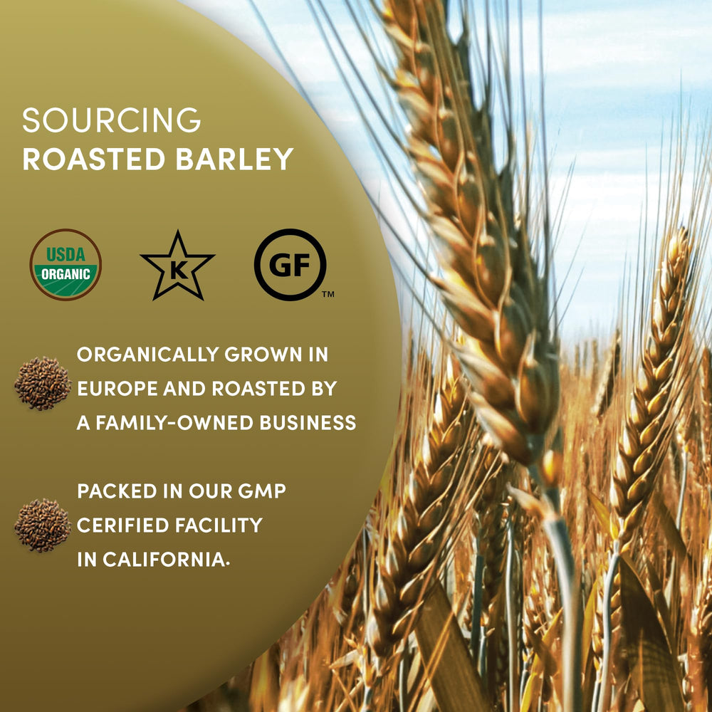 Worldwide Botanicals Orzo barley supports caffeine-free ritual.