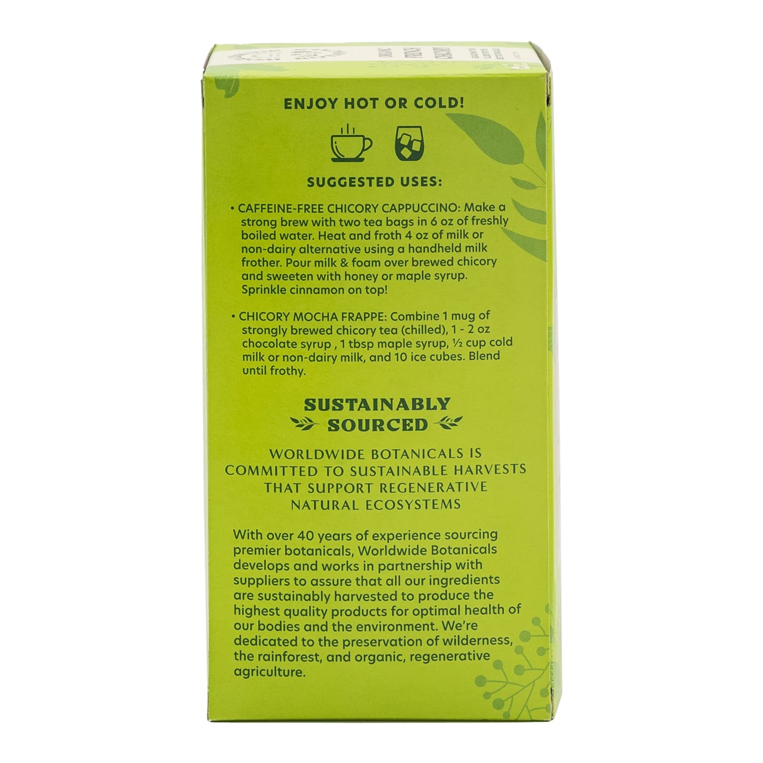 Worldwide Botanicals roasted chicory detail—rich color.