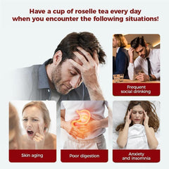 WOTIHA caffeine-free hibiscus tea emphasizing a diet-friendly option.