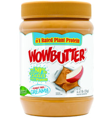 Wowbutter jar on kitchen counter for daily nut-free use.