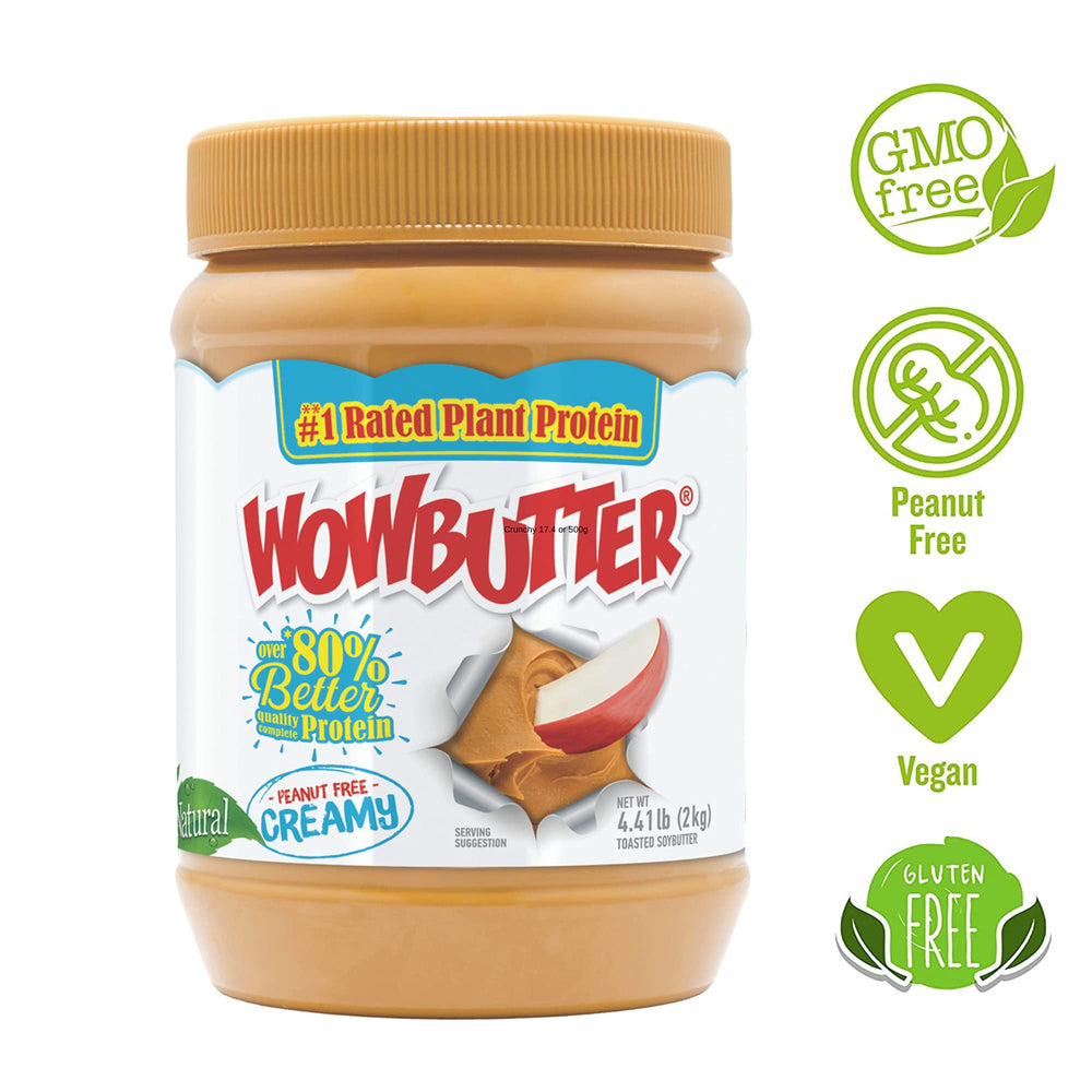 Two-pack Wowbutter with smooth texture, ideal for nut-free family meals.