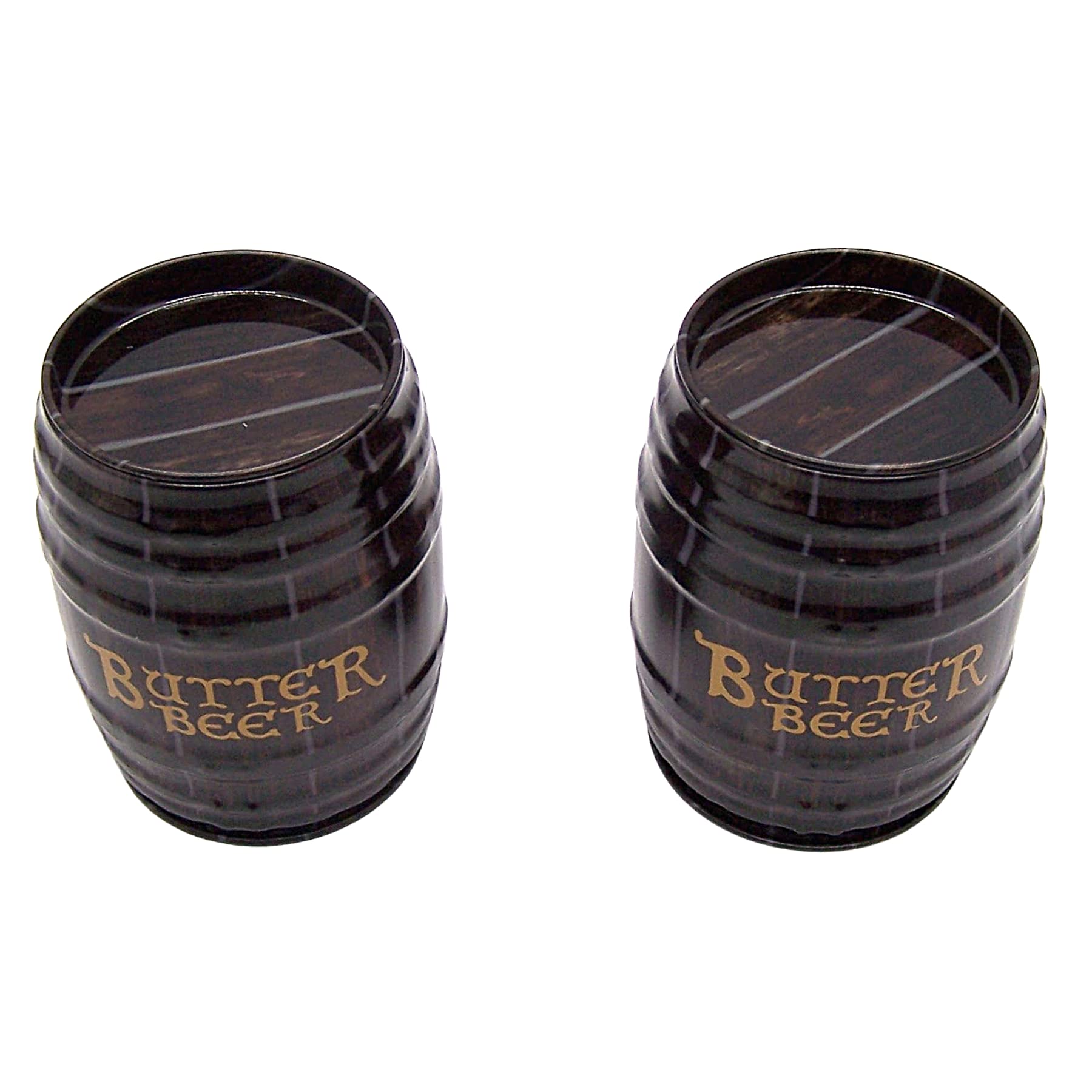 Wowser Chewy Butterbeer candy inside barrel tin close-up.