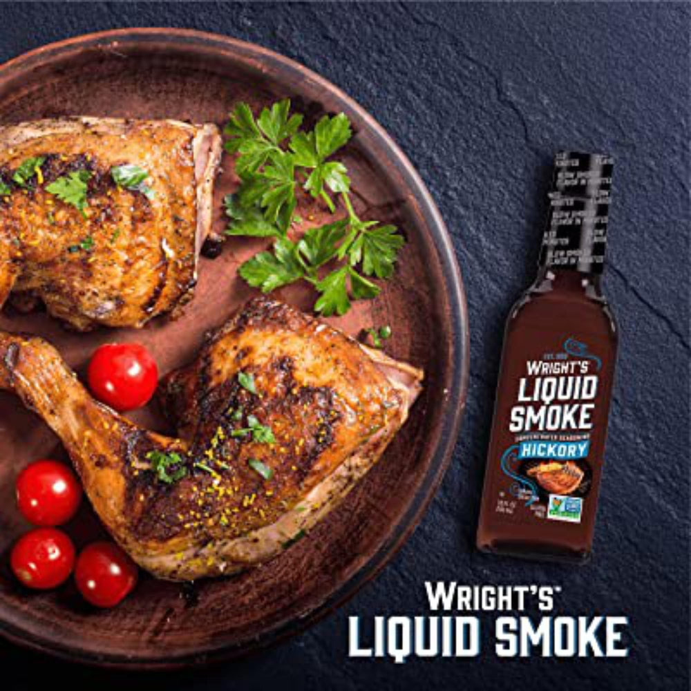 Vegetables glazed with Wright's Mesquite smoke for depth