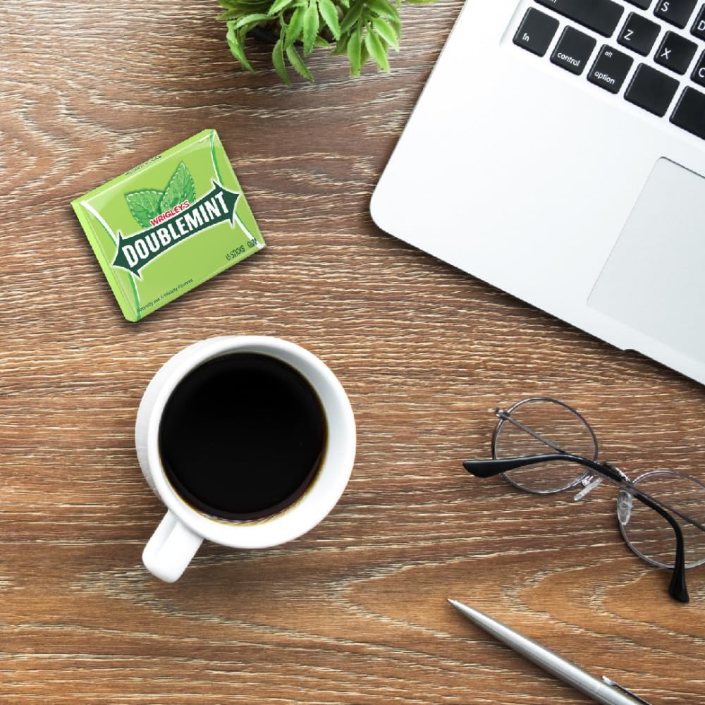 Wrigley's Doublemint display tray illustrates a ready-to-share gum selection.