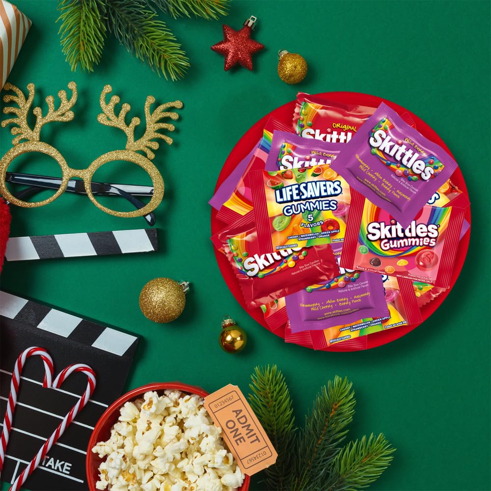 Wrigley's Skittles stocking stuffers evoke holiday cheer and color