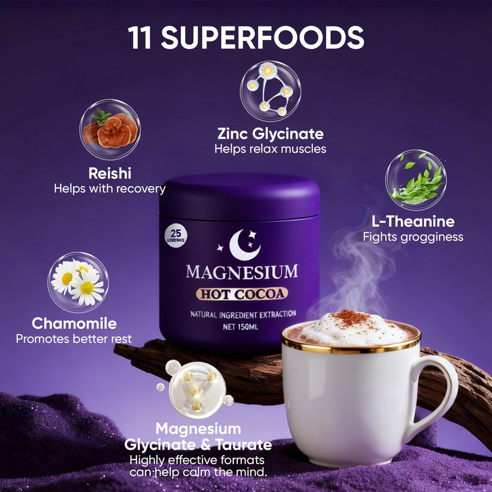 WSJAWH Reishi-Chamomile blend with L-Theanine supports evening balance in cocoa