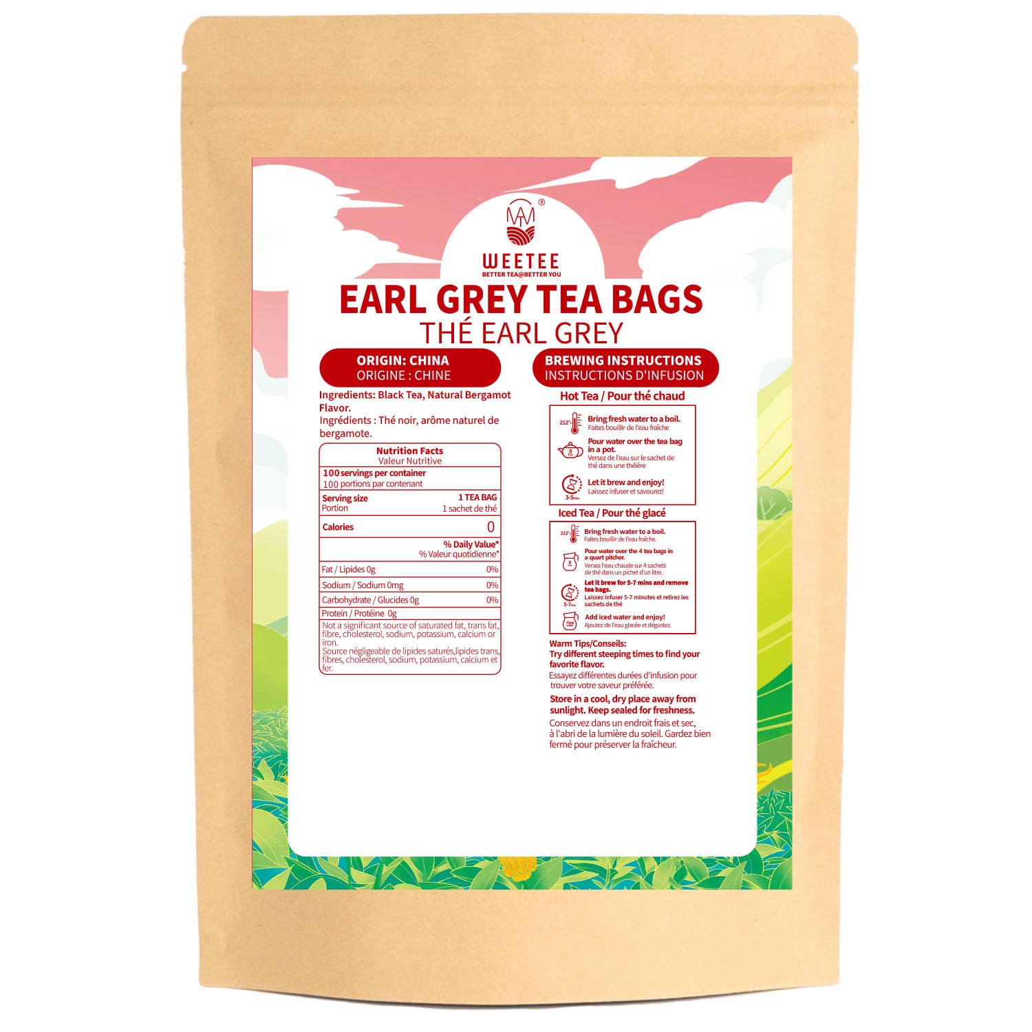 Aromas of bergamot rise from WT WEETEE Earl Grey during steeping.
