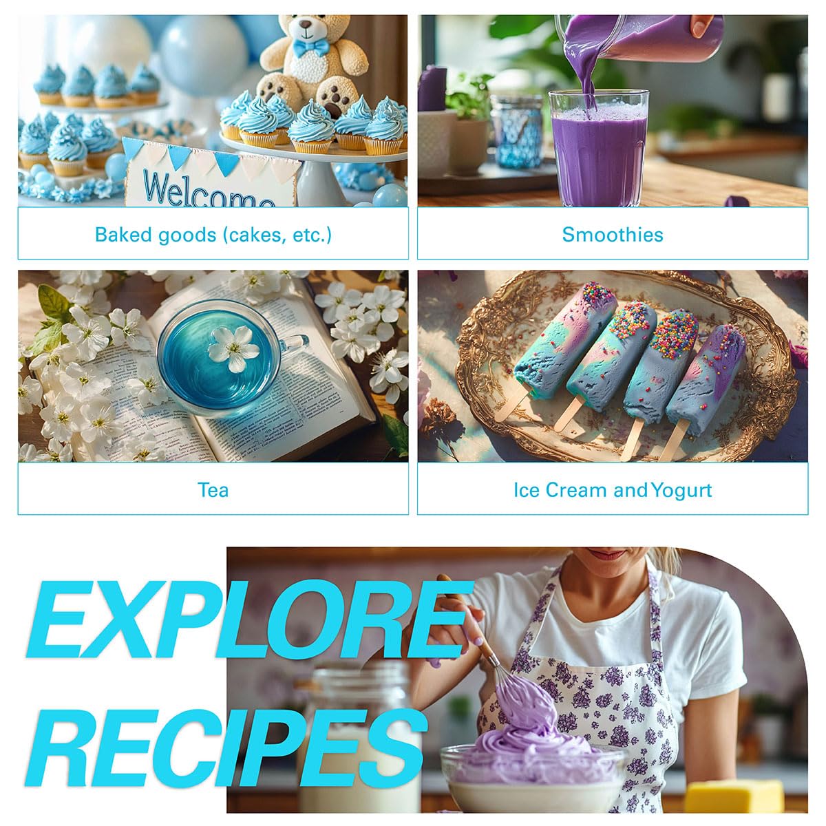 WT WEETEE powder adds blue tint to baked goods