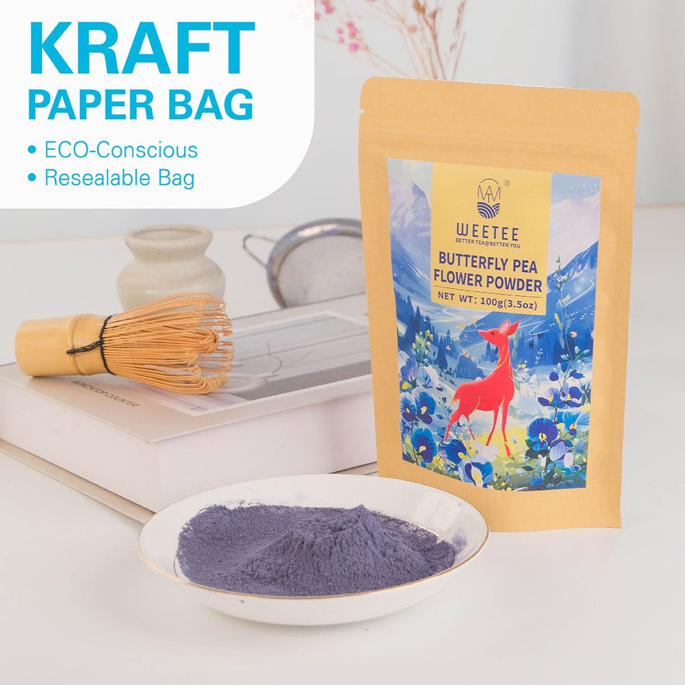 WT WEETEE butterfly pea powder in a colorful cocktail