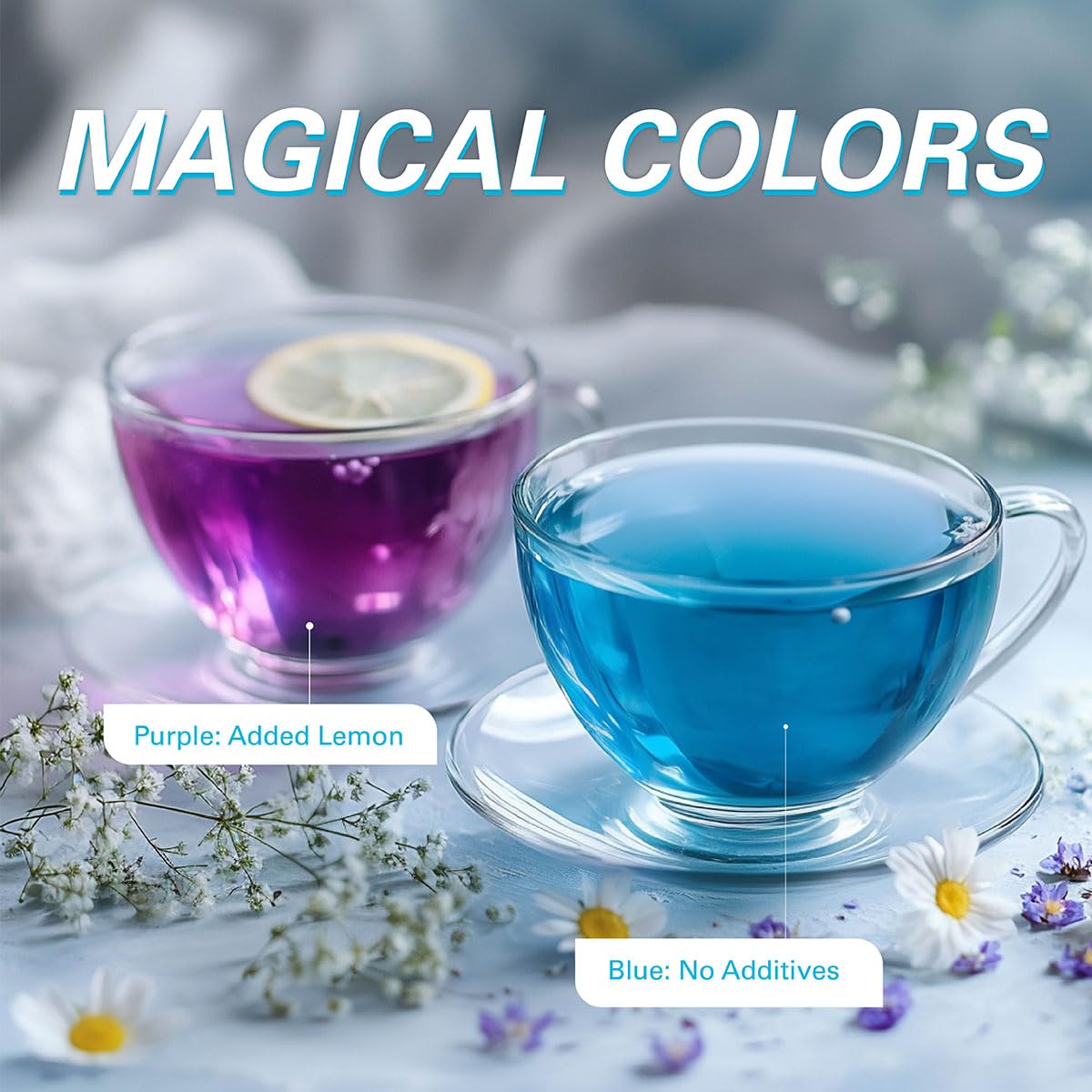 WT WEETEE butterfly pea smoothie with a vivid blue hue